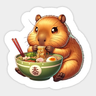 Capybara Ramen Sticker